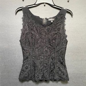 Bebe black lace top like new size S